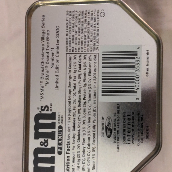 M & M Holiday Decorative Tins Empty 2000 and 2002 - Picture 5 of 6